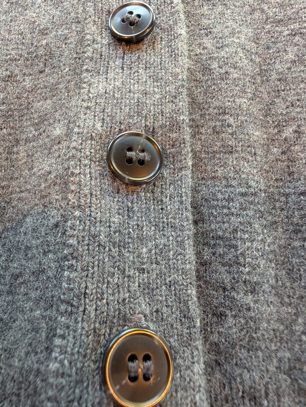 ❤️Nordstrom Wool Cashmere V Neck Cardigan Charcoal Grey Women's XS Beautiful - Picture 4 of 10